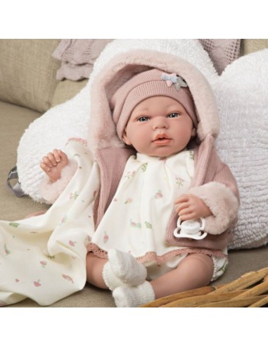 Arias doll Reborn Andie with pink robe - 40 cm GIO60682/GP Giochi Preziosi | Futurartshop.com