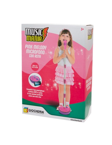 Music Mania Microfono con asta rosa GIOGGI190146 Giochi Preziosi | Futurartshop.com