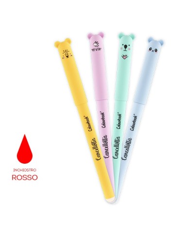 Red ink erase gel pen-assorted models LAGCOL21943 Colourbook | Futurartshop.com