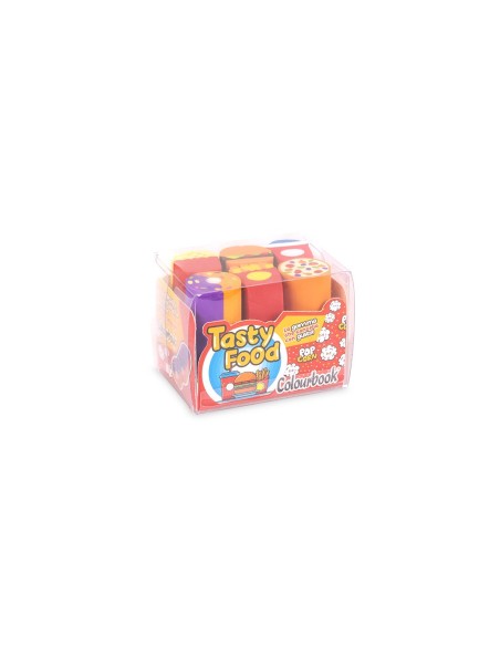 Pack of 6 pieces of food erasers LAGCOL22010 Colourbook | Futurartshop.com