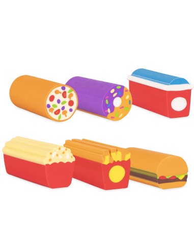 Confezione Gomme per cancellare Tasty Food da 6 pezzi LAGCOL22010 Colourbook | Futurartshop.com