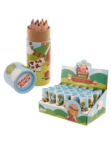 Tube with colored pencils pictures of the farm PUCPCASE31 Futurart | Futurartshop.com
