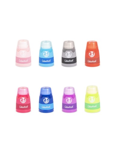Temperamatite 2 in 1 bullet con 2 fori serbatoio e gomma LAGCOL21017 Colourbook | Futurartshop.com