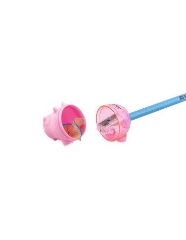 Hippo pencil sharpener with 1 hole and tank-4 colors LAGCOL22024 Colourbook | Futurartshop.com