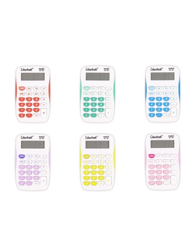 Calcolatrice tascabile 8 calcoli Math CB -195 in 6 colori LAGCOL22105 Colourbook | Futurartshop.com