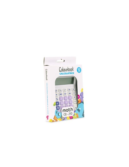 Table calculator 12 digits math CB - 210 in 6 colors LAGCOL22102 Colourbook | Futurartshop.com