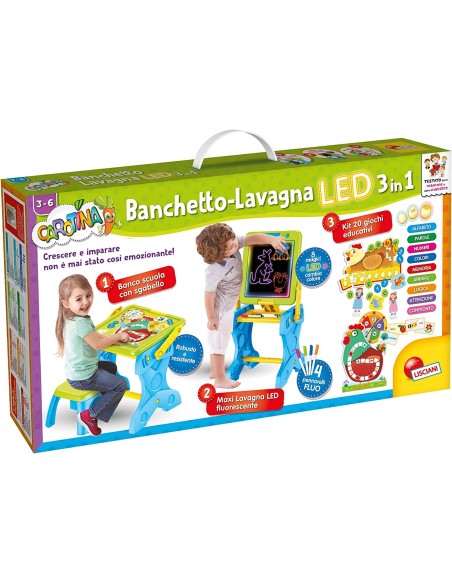 Carotina banchetto-lavagna LED 3 in 1 LIS68616 Lisciani | Futurartshop.com