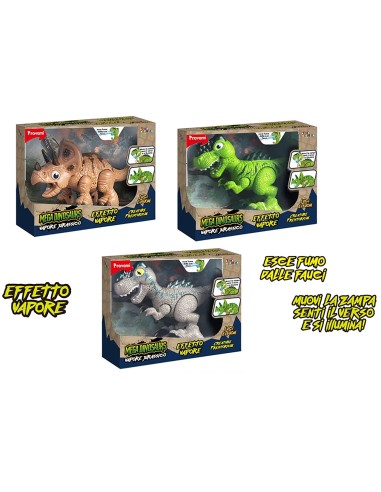 Dinosaur steam effect with lights and sounds-3 models TOY27887 Toys Garden | Futurartshop.com
