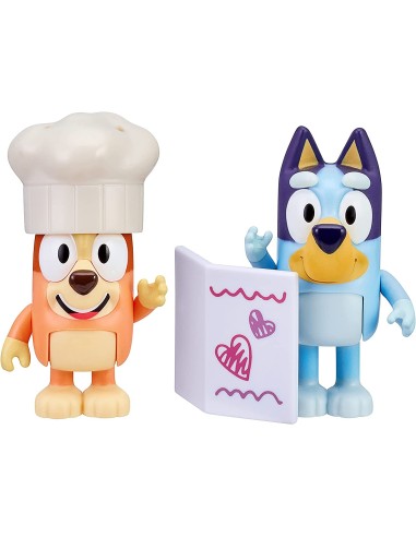 Bluey playset cena al ristorante con Bluey e Bingo GIOBLY07000-1 Giochi Preziosi | Futurartshop.com