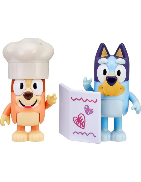 Bluey playset cena al ristorante con Bluey e Bingo GIOBLY07000-1 Giochi Preziosi | Futurartshop.com