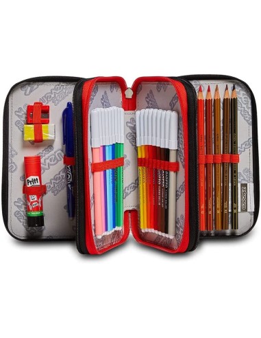 Seven Astuccio 3 zip Rock on Boy SEV301012220-899 Seven | Futurartshop.com