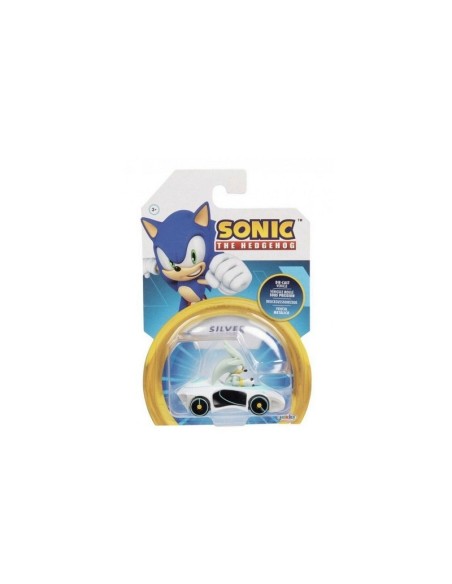 Sonic character Silver with car Lightron JAK40921 Jakks Pacific | Futurartshop.com