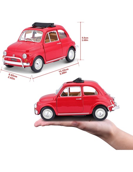 Burago Fiat 500 L die-cast in scale 1: 24 - 2 colors GOL18-22099 Burago | Futurartshop.com