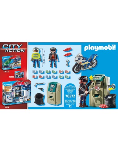PLA CIT Mobil CIT Action Action-motorcycle cop and thief 70572 PLA70572 Playmobil | Futurartshop.com