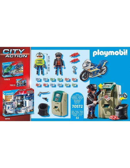 Playmobil City Action - Poliziotto in moto e ladro 70572 PLA70572 Playmobil | Futurartshop.com