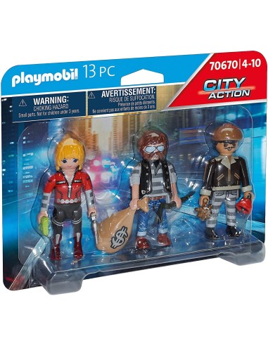 Playmobil City Action - Banda di ladri blister con 3 personaggi 70670 PLA70670 Playmobil | Futurartshop.com