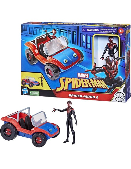 Spider-Man personaggio Miles Morales con Spider mobile HASF5620 Hasbro | Futurartshop.com