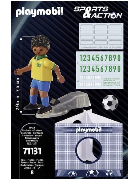 Playmobil Giocatore nazionale Brasile 71131 PLA71131 Playmobil | Futurartshop.com