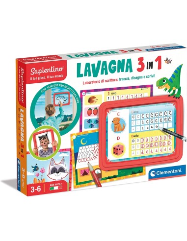 Sapientino lavagna 3 in 1 - Laboratorio di scrittura CLE16391 Clementoni | Futurartshop.com