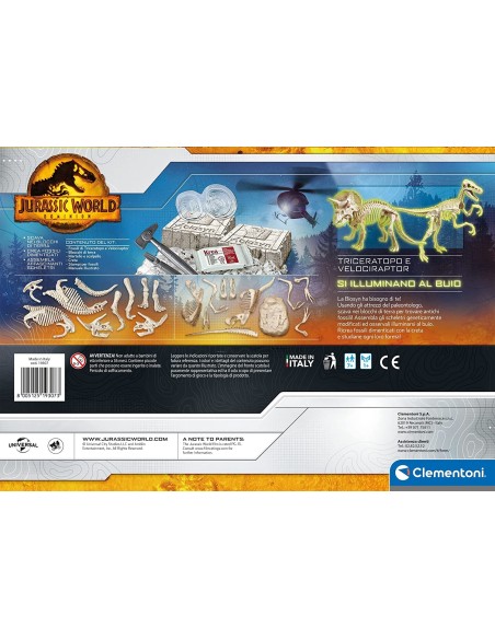 The palaeontologist's kit with Triceratops and Velociraptors CLE19307 Clementoni | Futurartshop.com