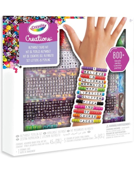 Creations set with colorful letters and beads CRA04-4666 Crayola | Futurartshop.com