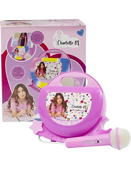 Charlotte M. sing You Karaoke portable with microphone GIOCHR04000 Giochi Preziosi | Futurartshop.com