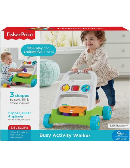 Fisher-Price Centro attività primi passi busy activity walker TOYFYK65 Fisher Price | Futurartshop.com