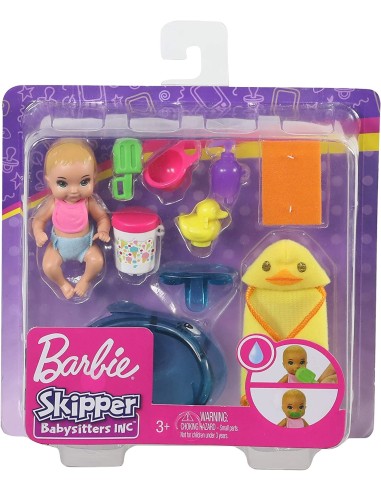 Barbie Skipper Babysitters set bagnetto con mini bambola TOYGHV83/GHV84 Mattel | Futurartshop.com