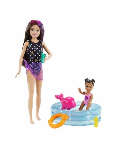 Barbie Babysitter playset bambole con piscina TOYFHY97/GRP39 Mattel | Futurartshop.com