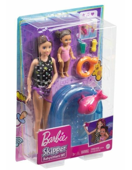 Barbie Babysitter playset bambole con piscina TOYFHY97/GRP39 Mattel | Futurartshop.com