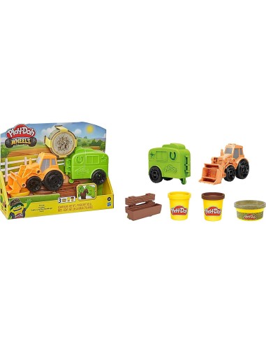 Play-Doh Wheels Trattore con rimorchio e vasetti TOYF1012 Hasbro | Futurartshop.com