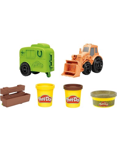 Play-Doh Wheels Trattore con rimorchio e vasetti TOYF1012 Hasbro | Futurartshop.com