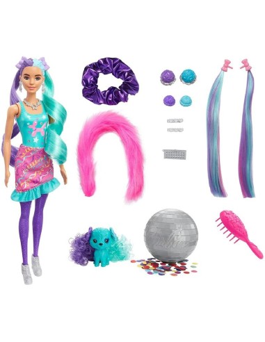 Barbie Color Reveal Ultimate Hair confezione azzurra TOYHBG38/HBG41 Mattel | Futurartshop.com