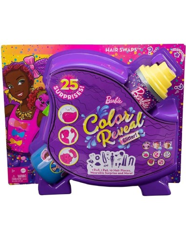 Barbie Color Reveal Ultimate Hair confezione gialla TOYHBG38/HBG40 Mattel | Futurartshop.com