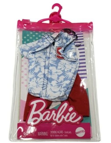 Barbie Look pack Ken maglia hawaiana con pantaloncino rosso TOYGWC31/GRC75 Mattel | Futurartshop.com