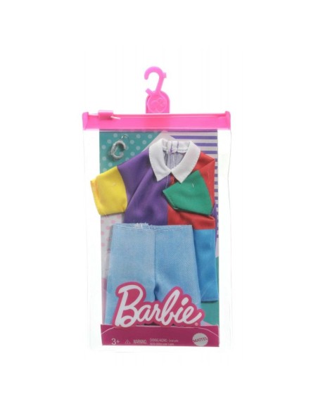 Barbie Look pack Ken maglia multicolor con pantaloncino jeans TOYGWC31/GRC73 Mattel | Futurartshop.com