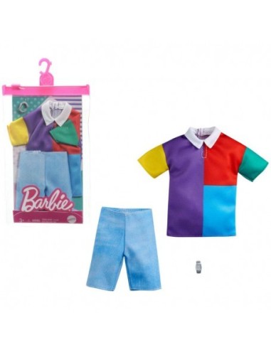 Barbie Look pack Ken maglia multicolor con pantaloncino jeans TOYGWC31/GRC73 Mattel | Futurartshop.com
