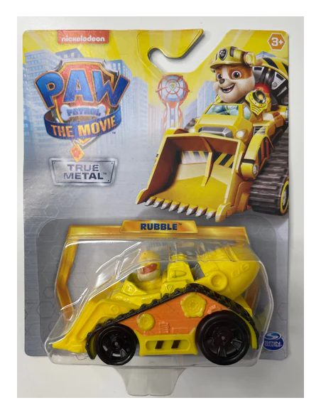 Paw Patrol personaggio Rubble con veicolo die-cast in metallo PMS6061570-2 Spin master | Futurartshop.com