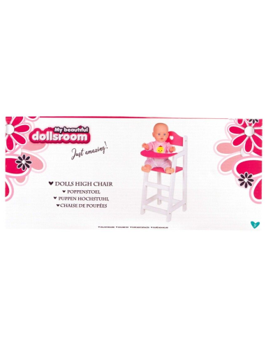 Wooden High Chair for dolls FIC551-0302 Futurart | Futurartshop.com
