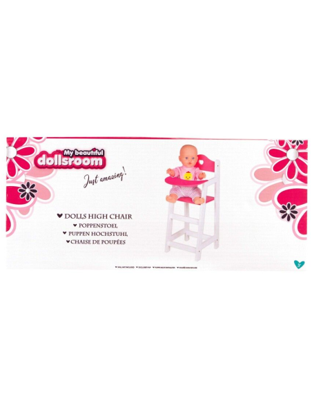 Wooden High Chair for dolls FIC551-0302 Futurart | Futurartshop.com