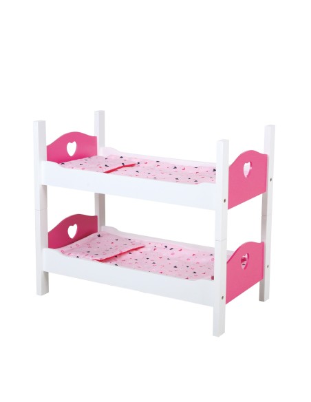 Lettino a castello in legno per bambole FIC551-0307 Futurart | Futurartshop.com