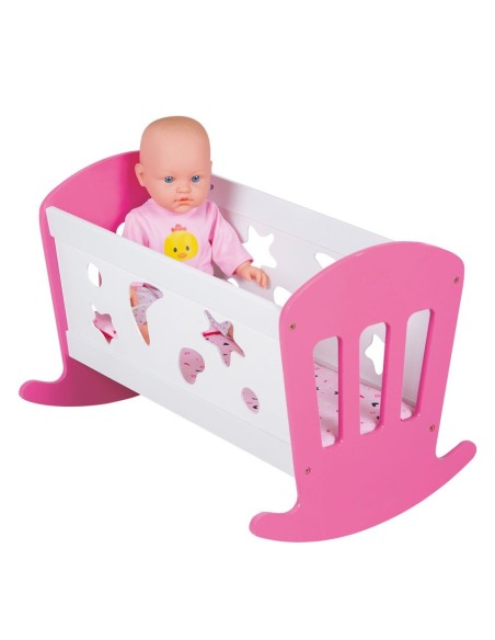 Lettino a dondolo in legno per bambole FIC551-0304 Futurart | Futurartshop.com