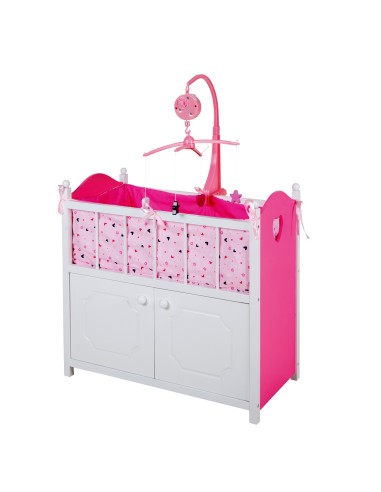 Cot with wooden furniture and music FIC551-0315 Futurart | Futurartshop.com