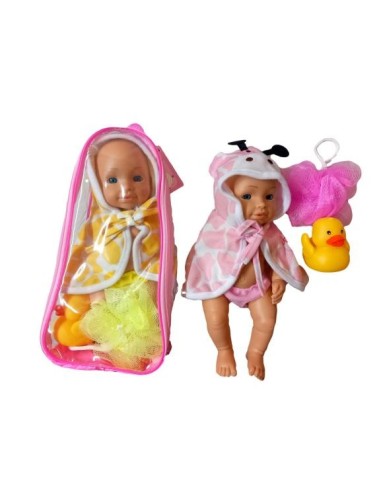 Cuddling and Kissing Baby Doll with duck - 2 colors GIOGGI220180 Giochi Preziosi | Futurartshop.com