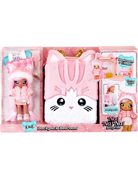 Na Na Na Surprise set 3 in 1 Backpack bedroom Pink Kitty MGA585589EUC MGA | Futurartshop.com