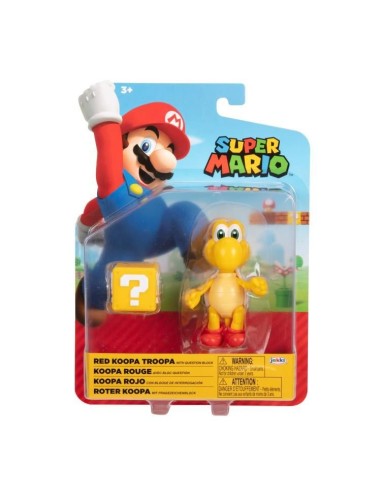 Super Mario personaggio Red Koopa Troopa con box interrogativa OLT41177-1 Jakks Pacific | Futurartshop.com