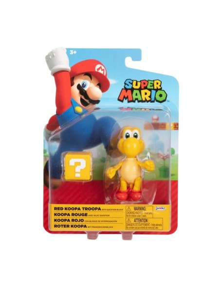 Super Mario personaggio Red Koopa Troopa con box interrogativa OLT41177-1 Jakks Pacific | Futurartshop.com