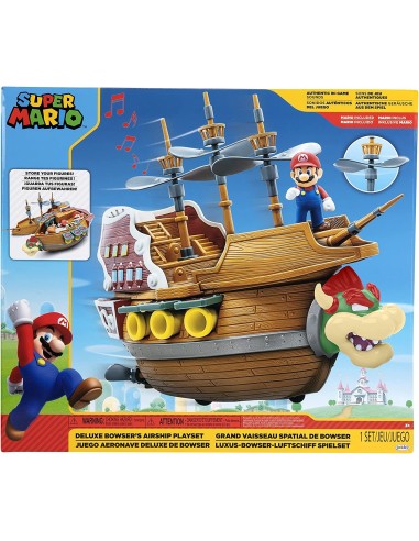 Super Mario Deluxe la nave volante di Bowser - Airship playset OLT40429 Jakks Pacific | Futurartshop.com