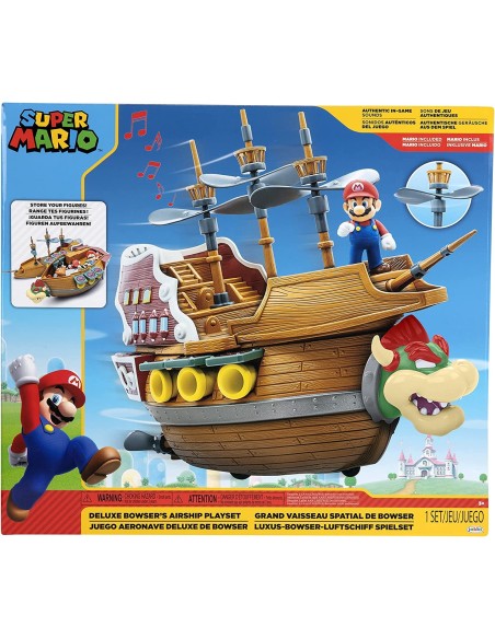 Super Mario Deluxe la nave volante di Bowser - Airship playset OLT40429 Jakks Pacific | Futurartshop.com