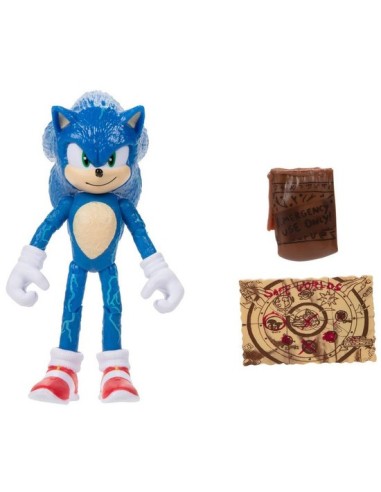 Sonic 2 personaggio Sonic con mappa e ring pouch OLT41495 Jakks Pacific | Futurartshop.com